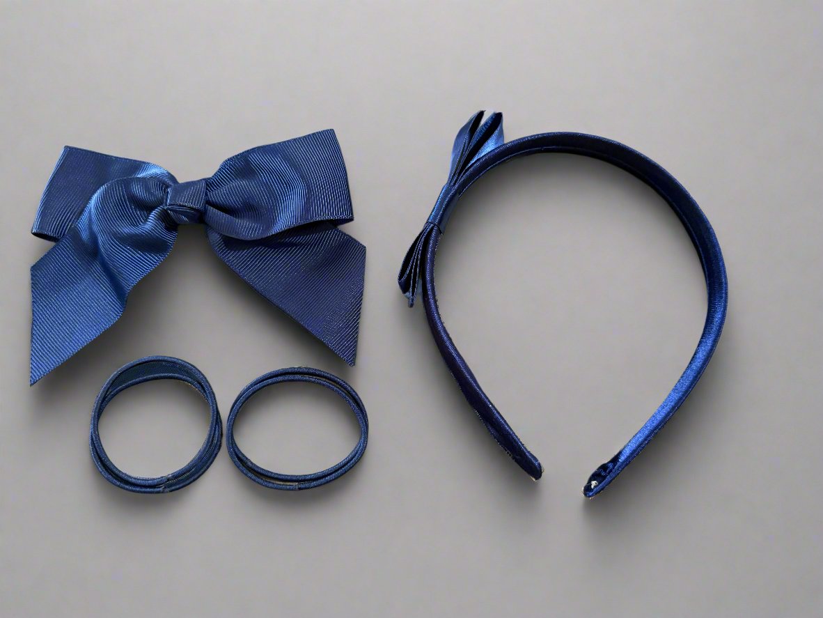DCS HAIR ACCESSORIES ZIP POUCH - NAVY, ROYAL BLUE OR MAROON