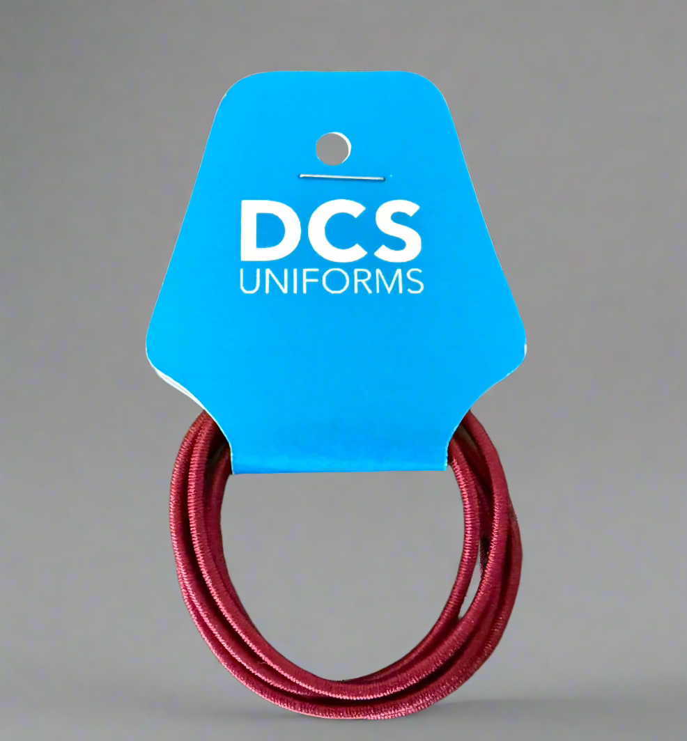 DCS ELASTIC HAIR TIE THIN - NAVY, ROYAL BLUE OR MAROON