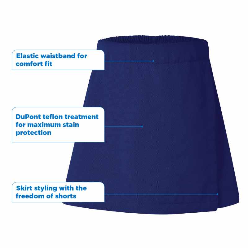 PRIMARY SCHOOL GIRLS SPORTS SKORT - ROYAL BLUE