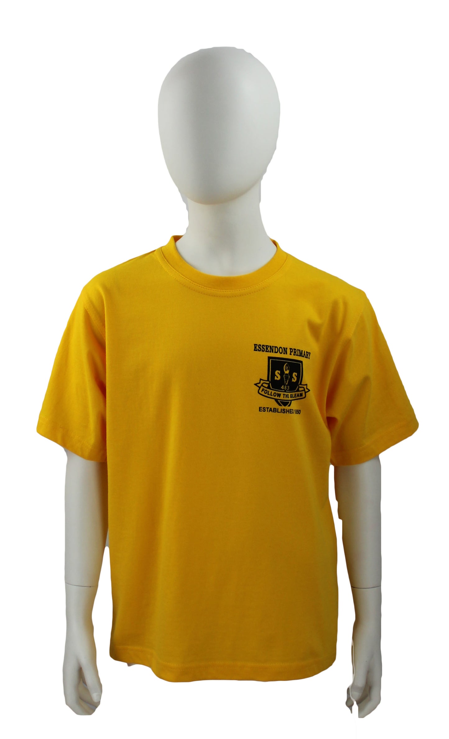 ESSENDON PRIMARY SPORTS T - SHIRT (GOLD:NICHOLSON)