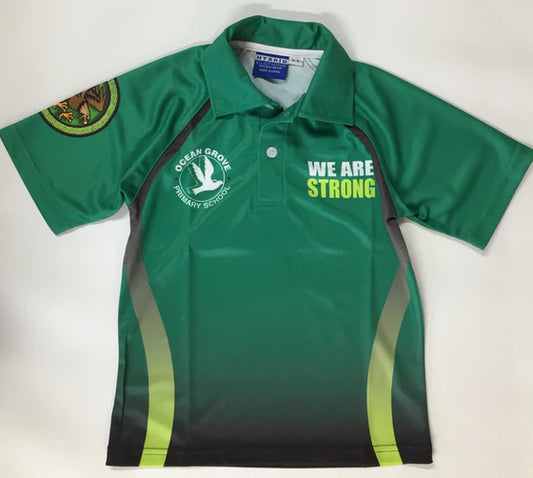 OCEAN GROVE PRIMARY SCHOOL OGPS LOK LOK EAGLES SPORT POLO (GREEN)