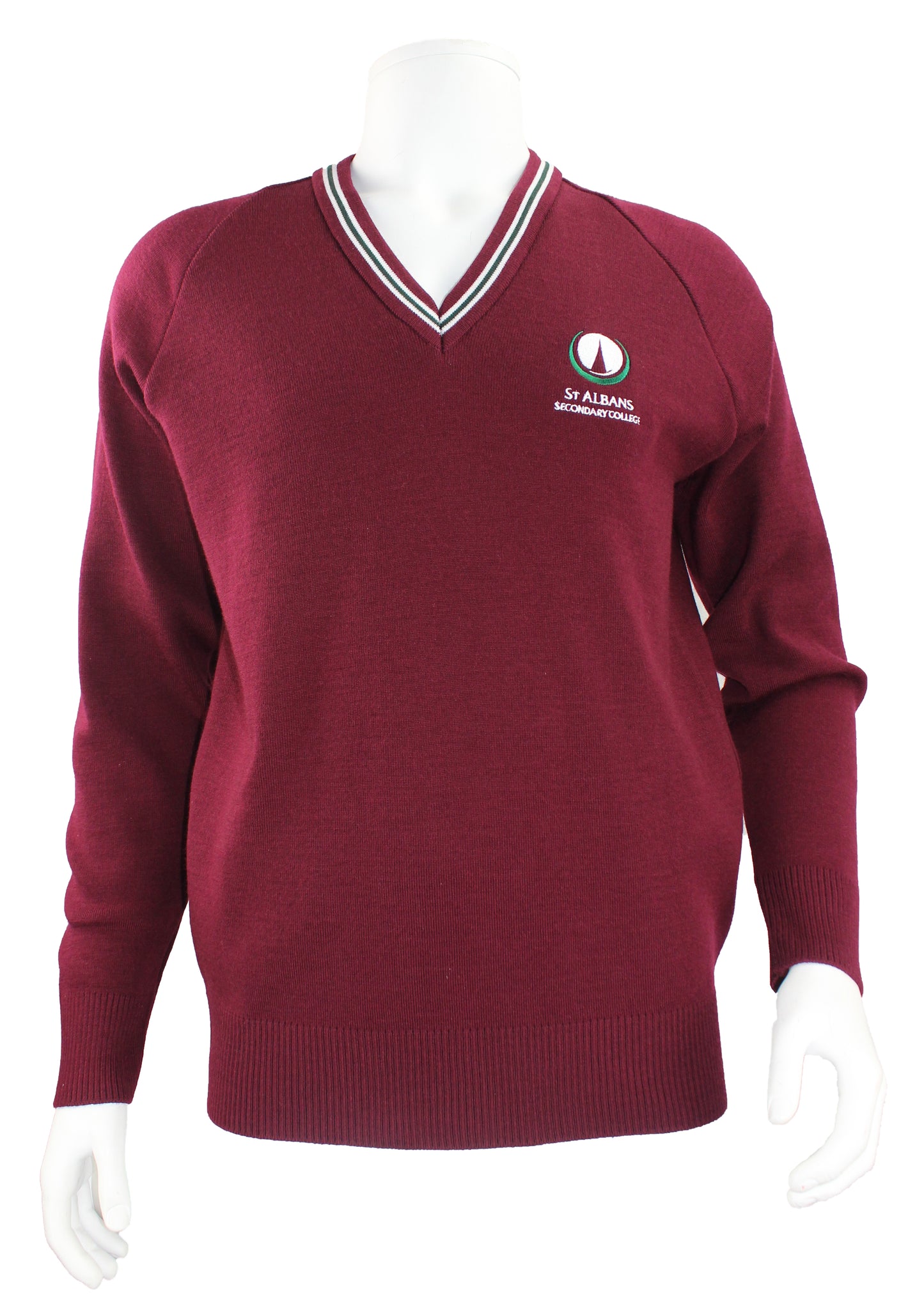 St Albans College Jumper Woollen – Maroon