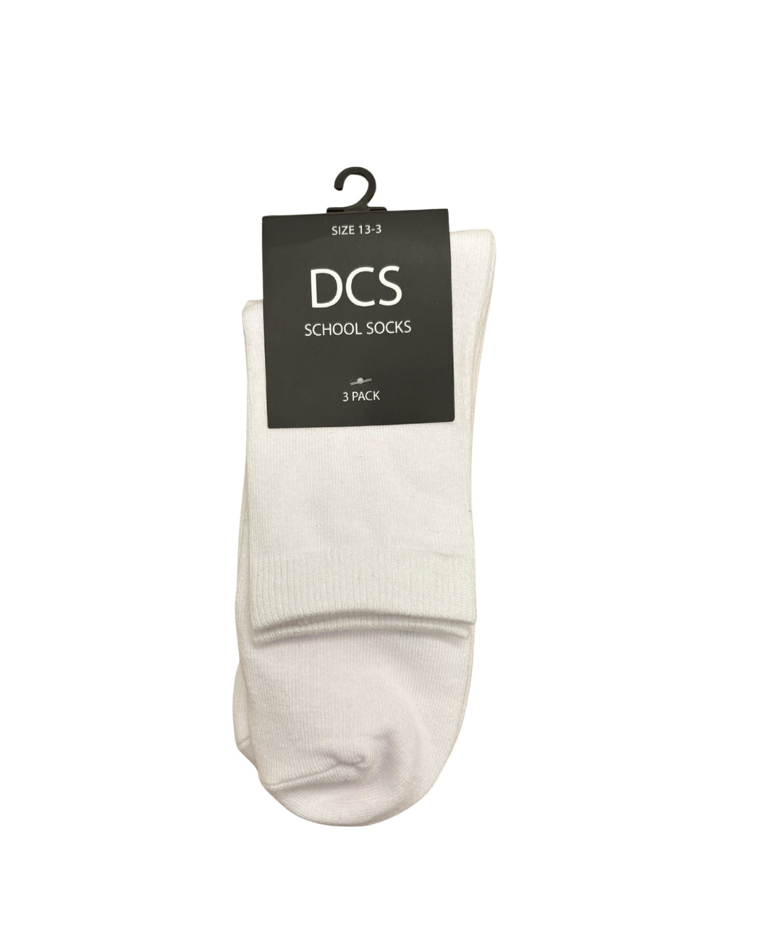 DCS UNISEX ADULT SOCK 3PK 13 -15 WHITE