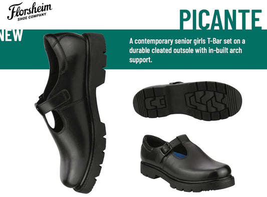 Florsheim Picante Black Calf School Shoe