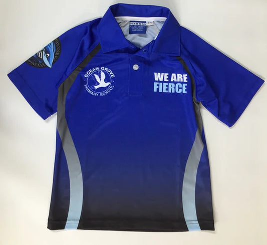 OCEAN GROVE PRIMARY SCHOOL OGPS BANHEEAP SHARKS SPORT POLO (NAVY BLUE)