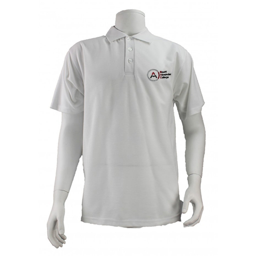 MOUNT ALEXANDER COLLEGE SHORT SLEEVE POLO WITH LOGO